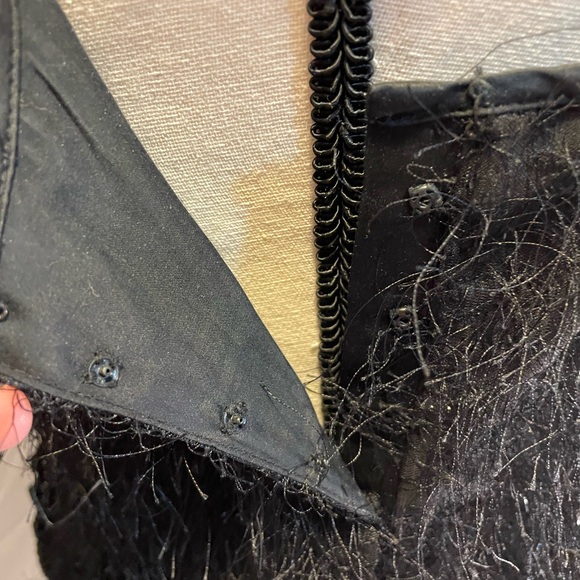 BCBG Max Azria black fluffy top-Party Ready! - Picture 6 of 6